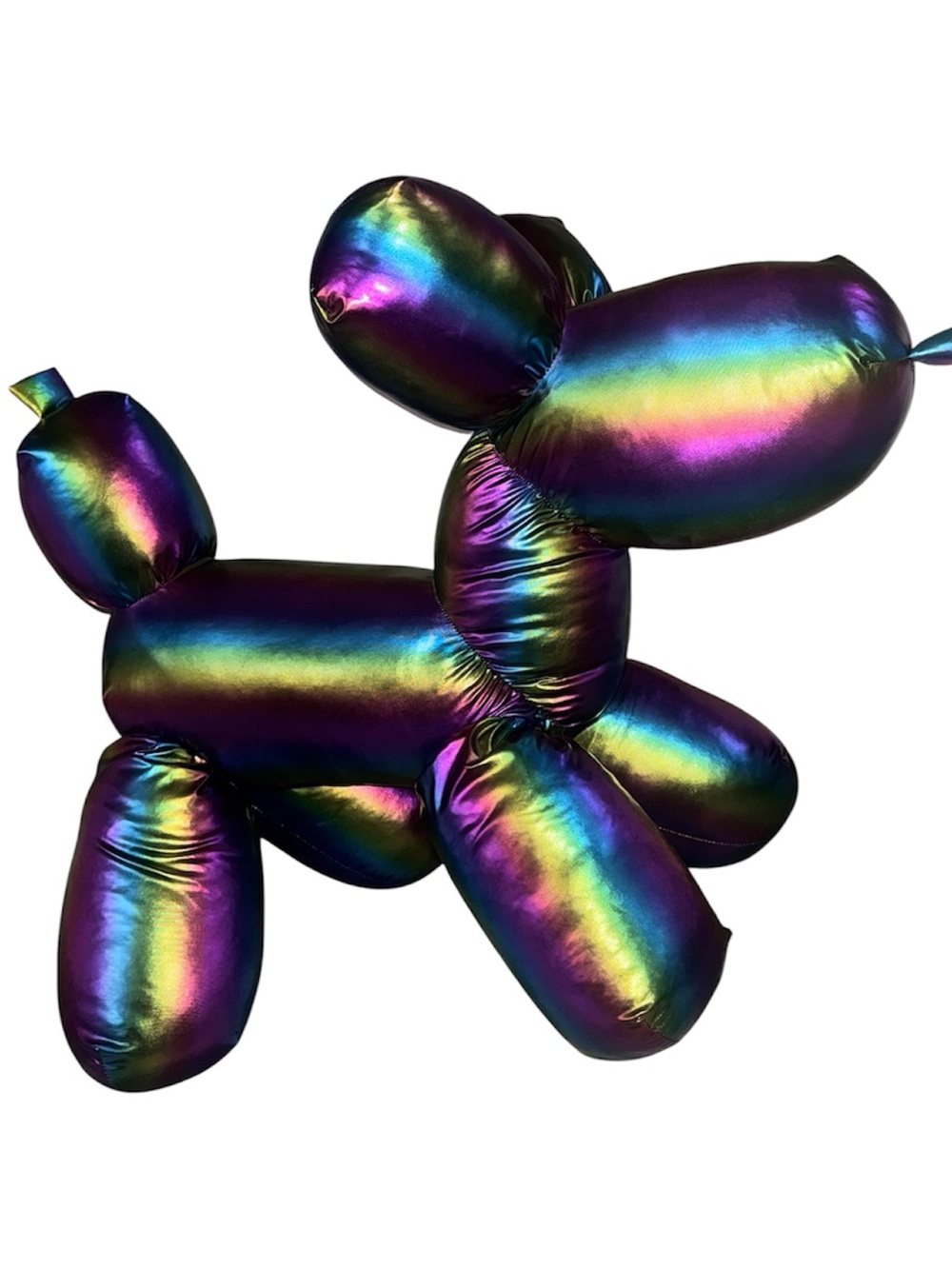 Iridiscent Rainbow Balloon Dog Plush - Multicolor